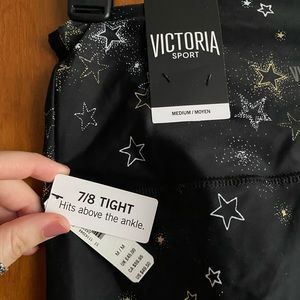 Victoria Sport High Waisted Black Sparkle Leggings